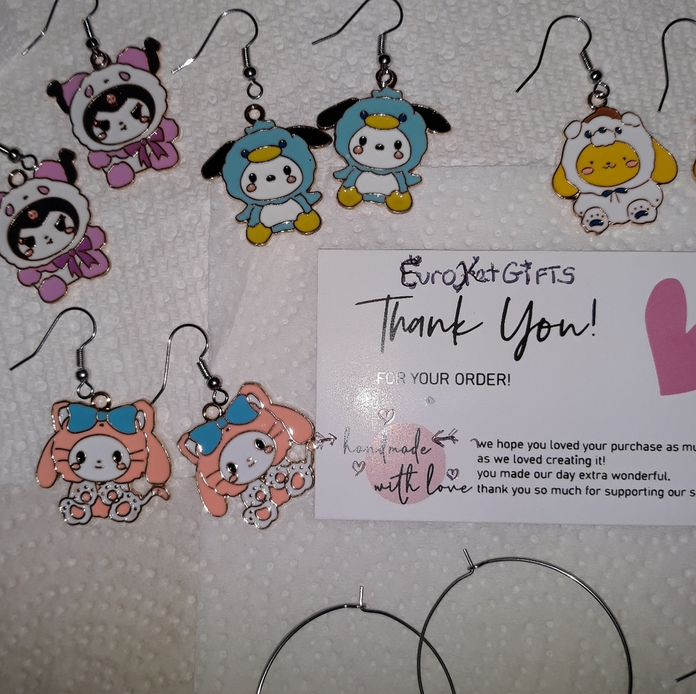 SANRIO Friends Charm Necklace 16"-17" Chain NEW Hand crafted(Select Choice)